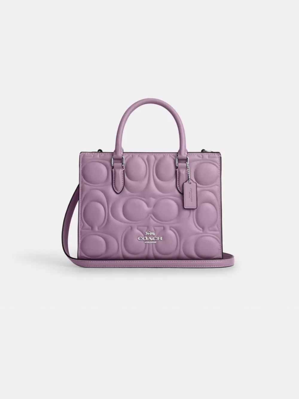 Coach Maggie Small Tote Bag in Signature Leather with Detachable Strap